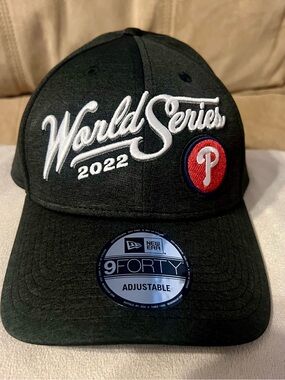 New Era  Black & Red World Series 2022 Adjustable Cap - Philadelphia Phillies